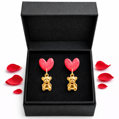 Kolczyki Heart & Bear