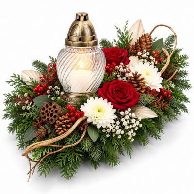Wi�zanka na Gr�b IV + znicz